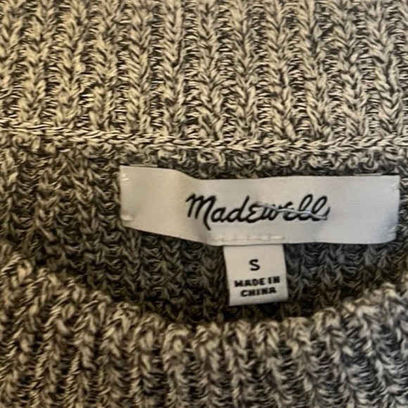 Madewell Size S Grey Knit Sweater Mock Halter Top Cotton Blend - Picture 2 of 2
